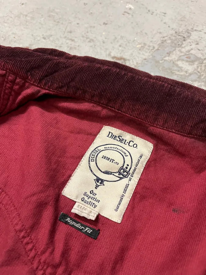 2000s Diesel Bordeaux Velvet Shirt vOzCEYA 9