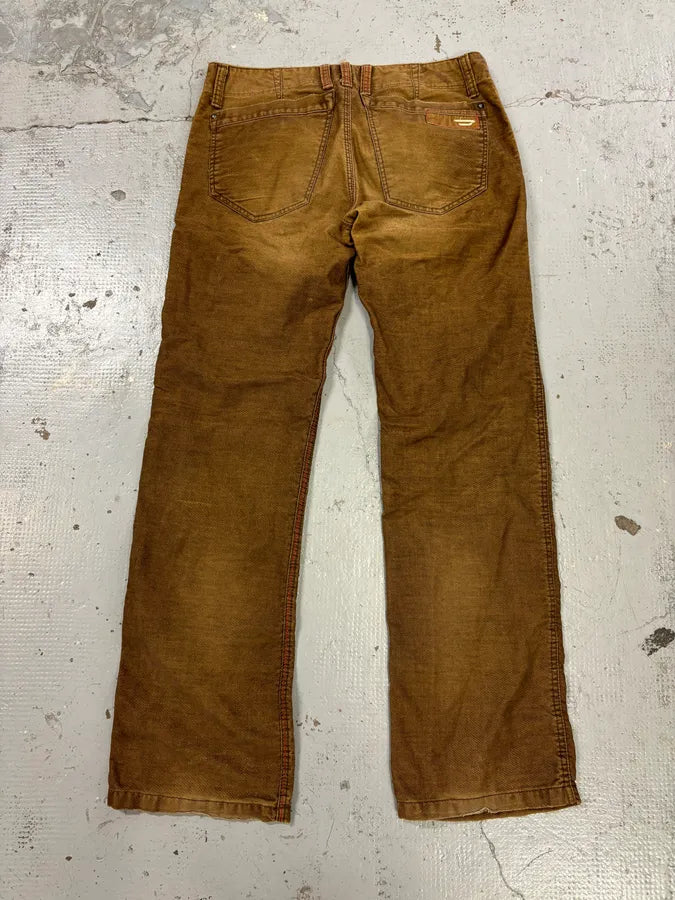 2000s Diesel Brown Denim Straight-Leg Pants EBGBqHz 5