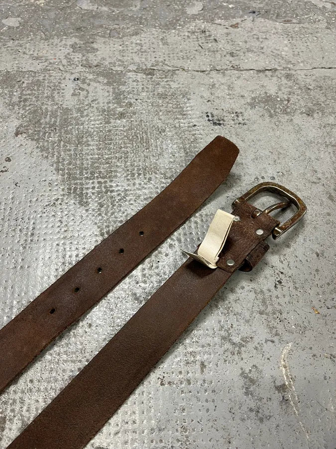 2000s Diesel Brown Eroded Leather Belt jlTaLyk 2