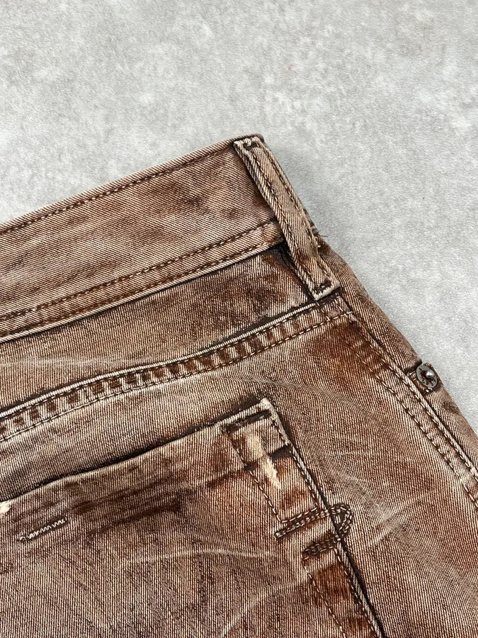 2000s Diesel Brown Faded Denim Bootcut Jeans FAylYnb 11