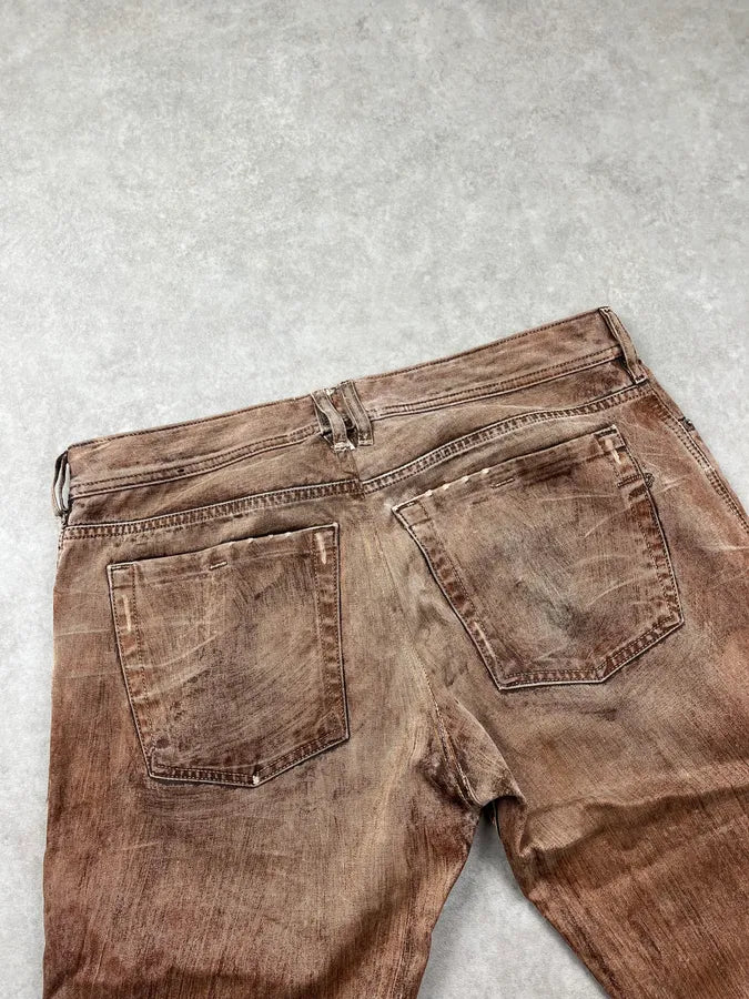 2000s Diesel Brown Faded Denim Bootcut Jeans FAylYnb 9