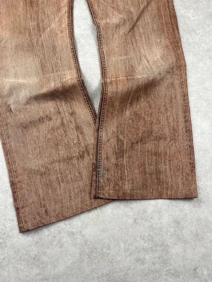 2000s Diesel Brown Faded Denim Bootcut Jeans FAylYnb 10