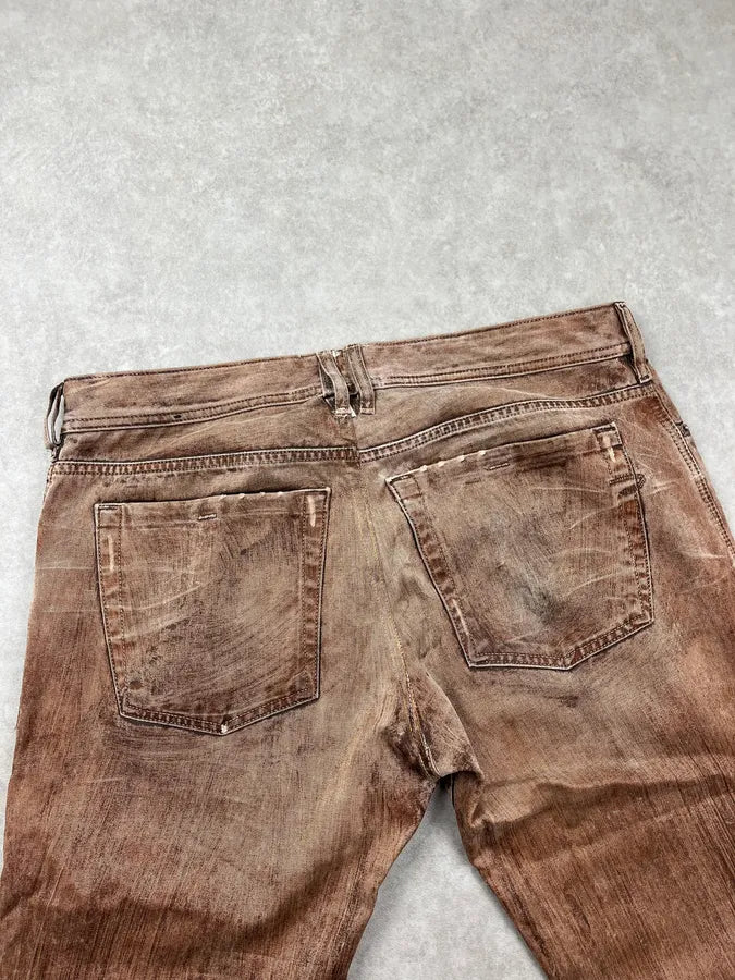 2000s Diesel Brown Faded Denim Bootcut Jeans FAylYnb 8
