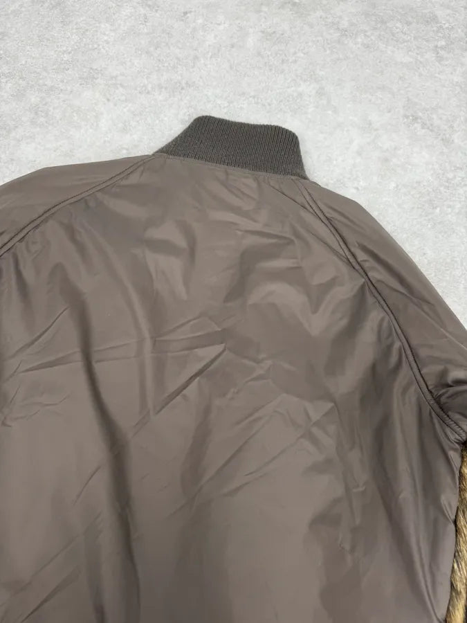 2000s Diesel Brown Faux Fur Cozy Jacket yYNecbL 6