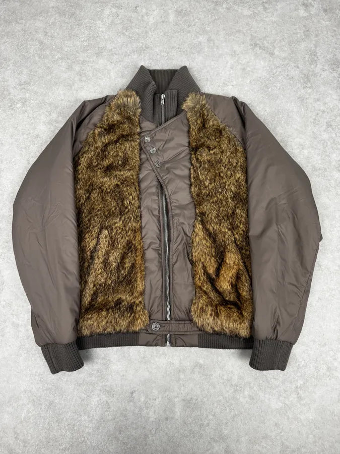 2000s Diesel Brown Faux Fur Cozy Jacket yYNecbL 0