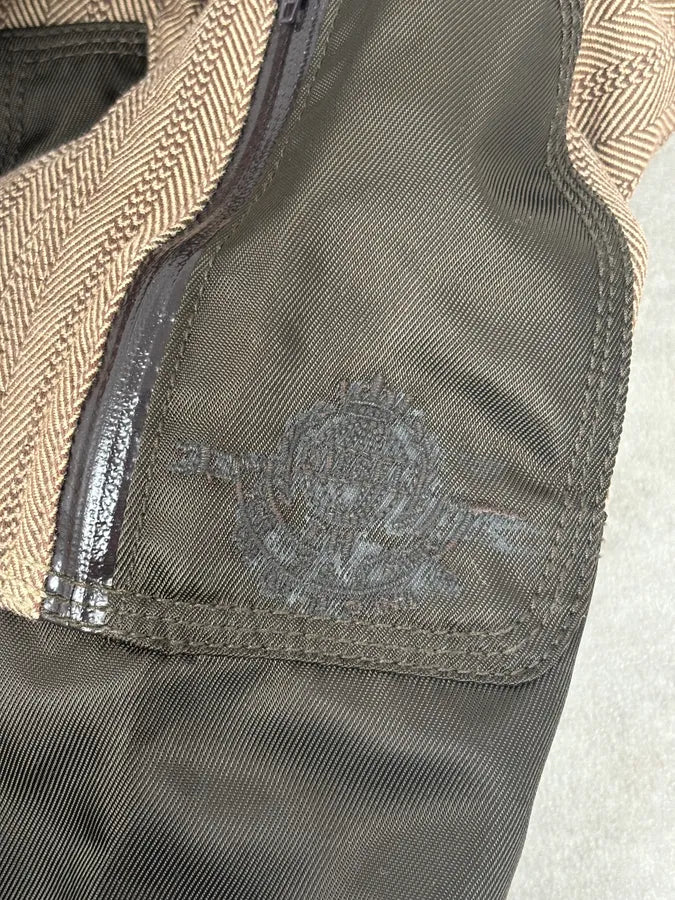 2000s Diesel Brown Nylon Contrast Panel Cargo Jacket OmZjGeq 11
