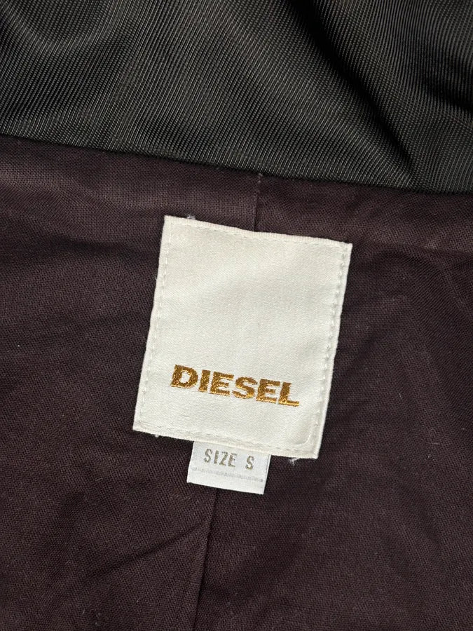 2000s Diesel Brown Nylon Contrast Panel Cargo Jacket OmZjGeq 10
