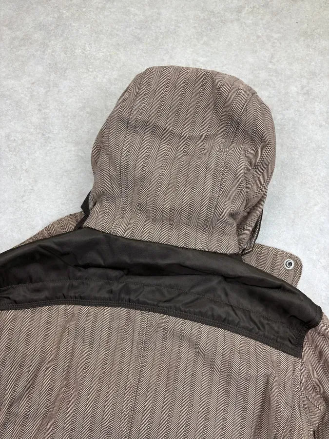 2000s Diesel Brown Nylon Contrast Panel Cargo Jacket fkaLsew 5