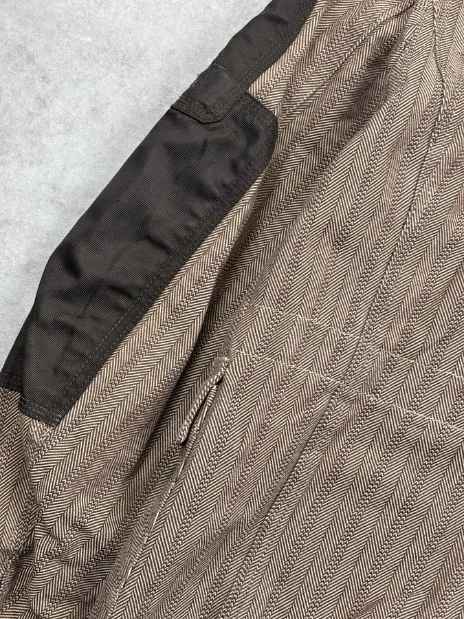 2000s Diesel Brown Nylon Contrast Panel Cargo Jacket fkaLsew 8