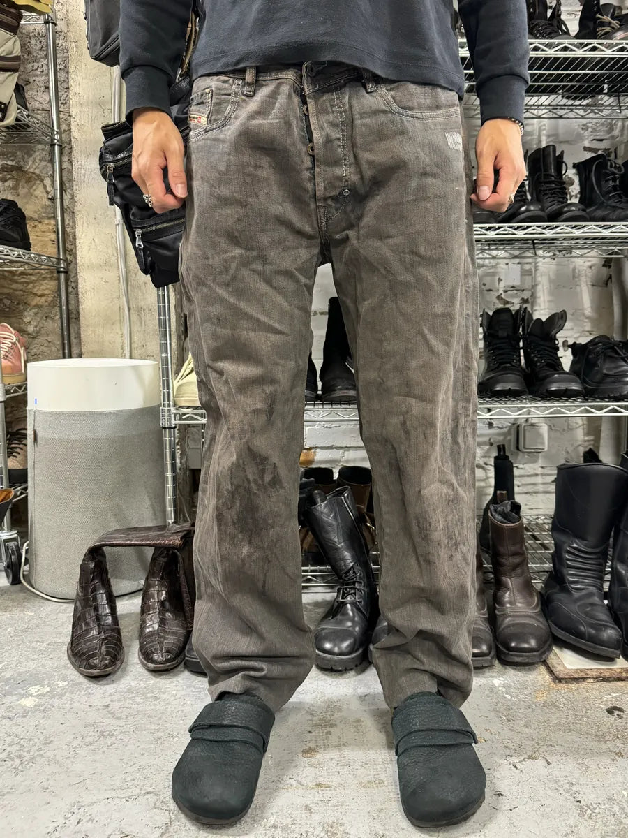 2000s Diesel Brown Rust Denim Jeans SAfrQiW 0