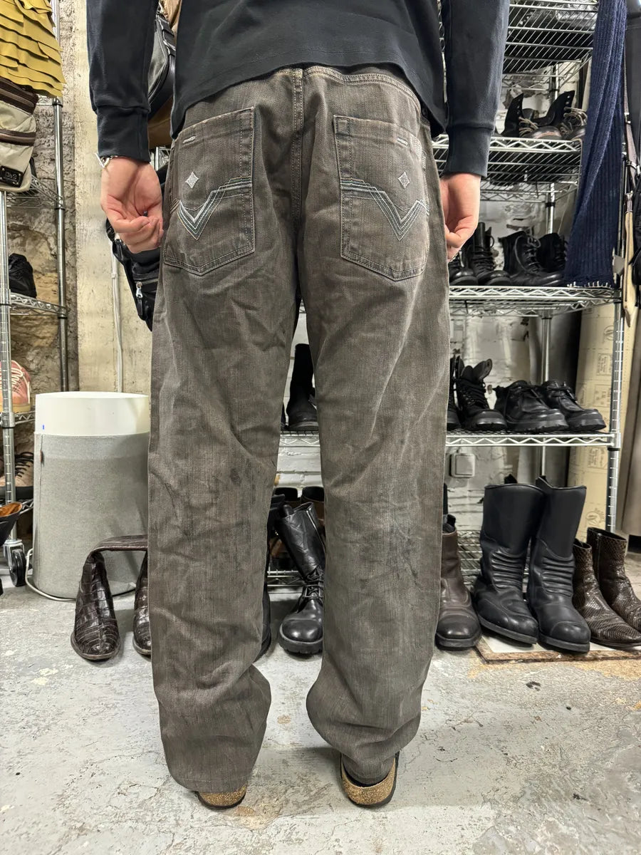 2000s Diesel Brown Rust Denim Jeans SAfrQiW 2