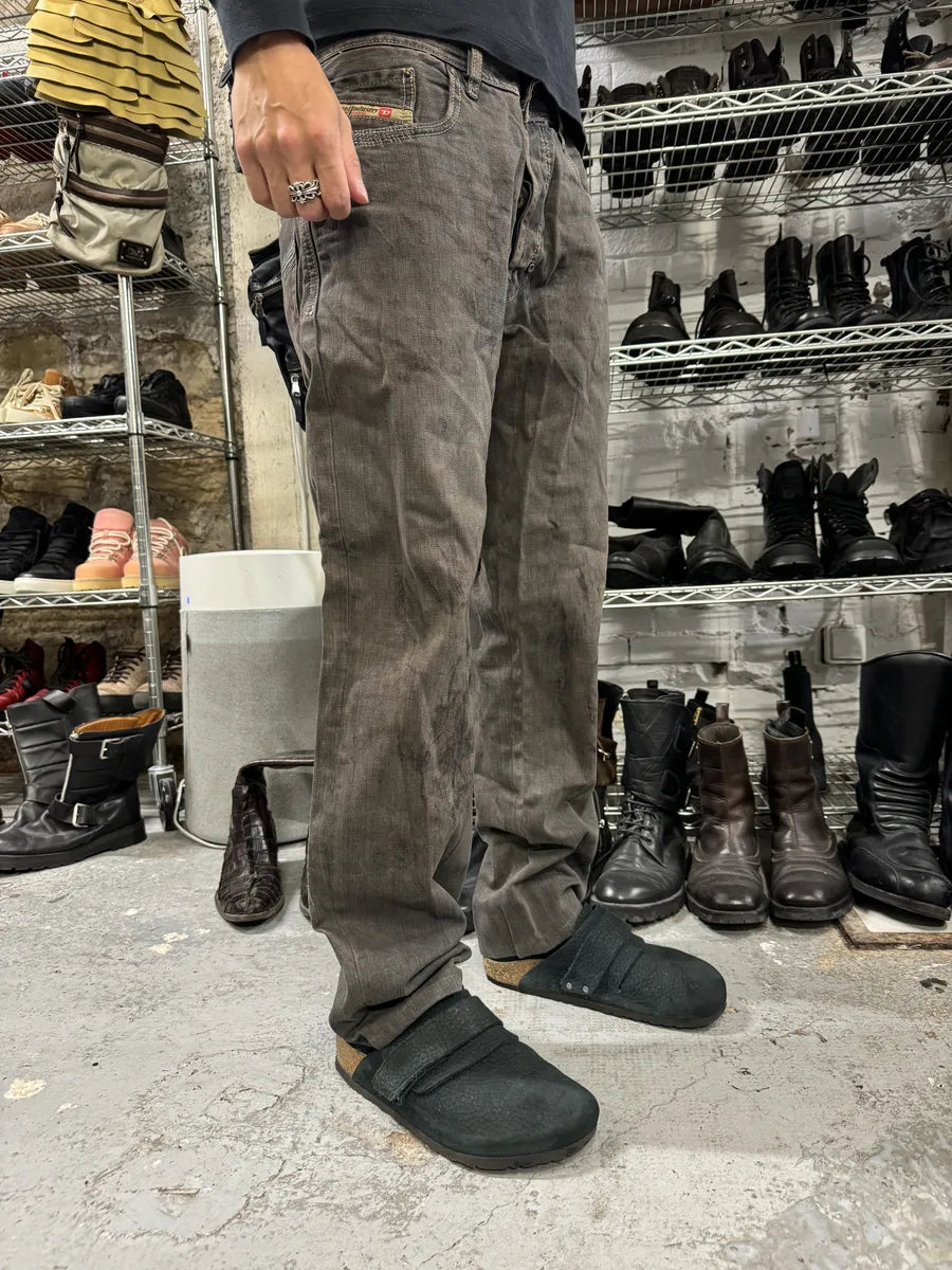 2000s Diesel Brown Rust Denim Jeans SAfrQiW 3