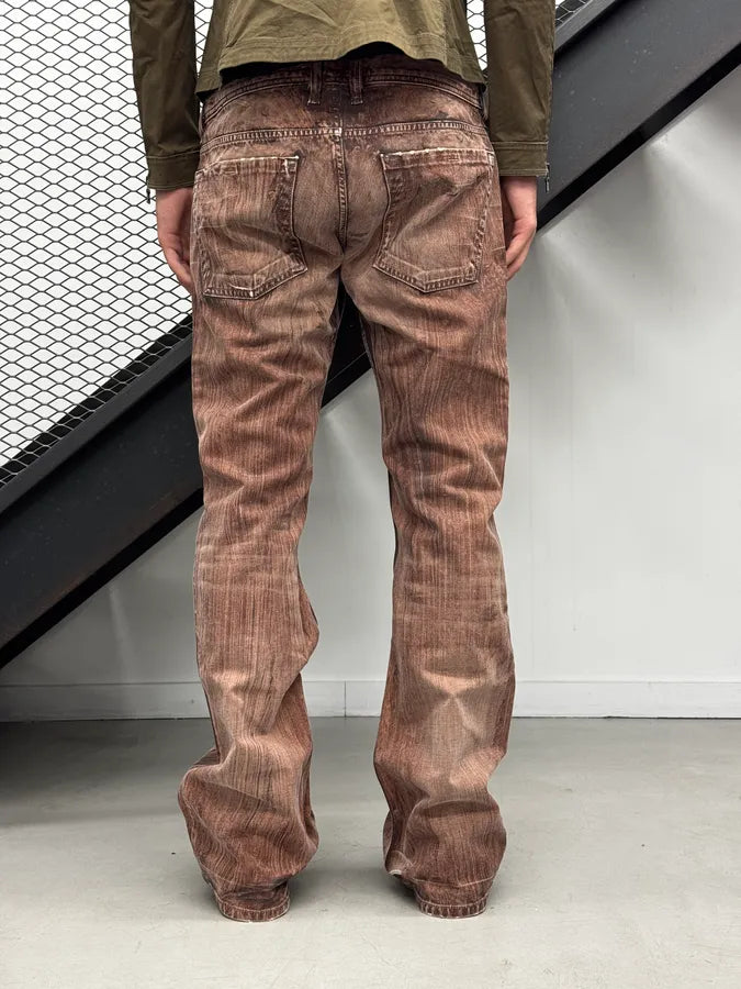 2000s Diesel Brown Rust Flared Jeans vgAbEeU 2