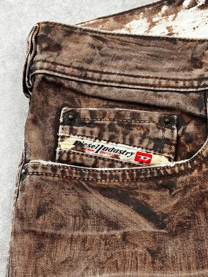 2000s Diesel Brown Rust Flared Jeans vgAbEeU 8