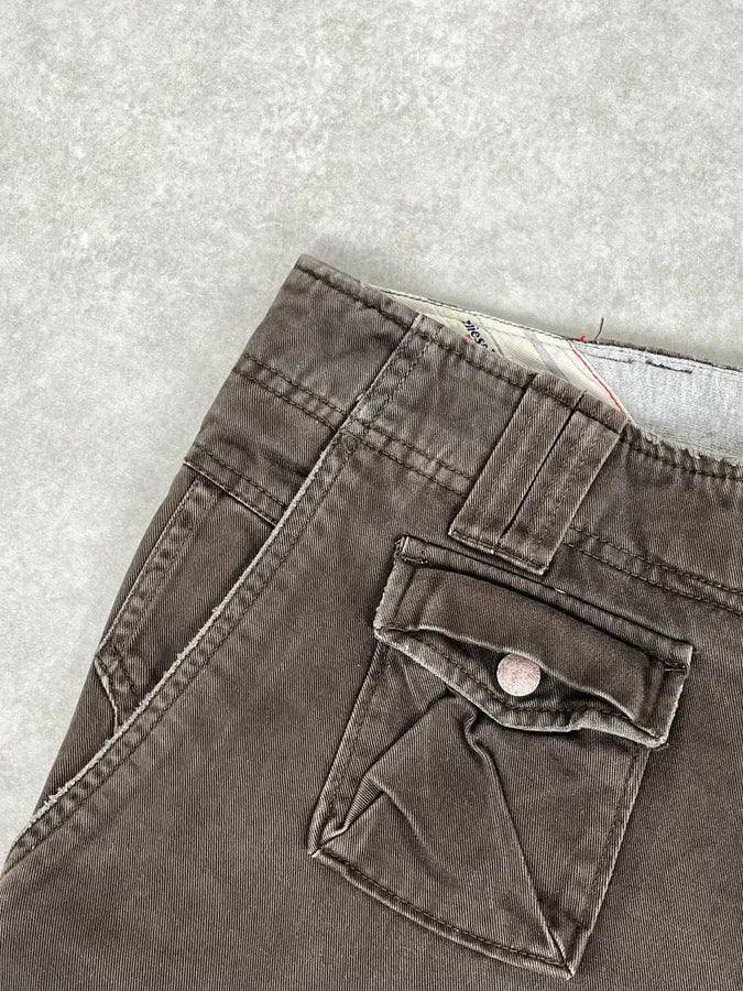 2000s Diesel Brown Utility Cargo Pants ZMOzBGK 8
