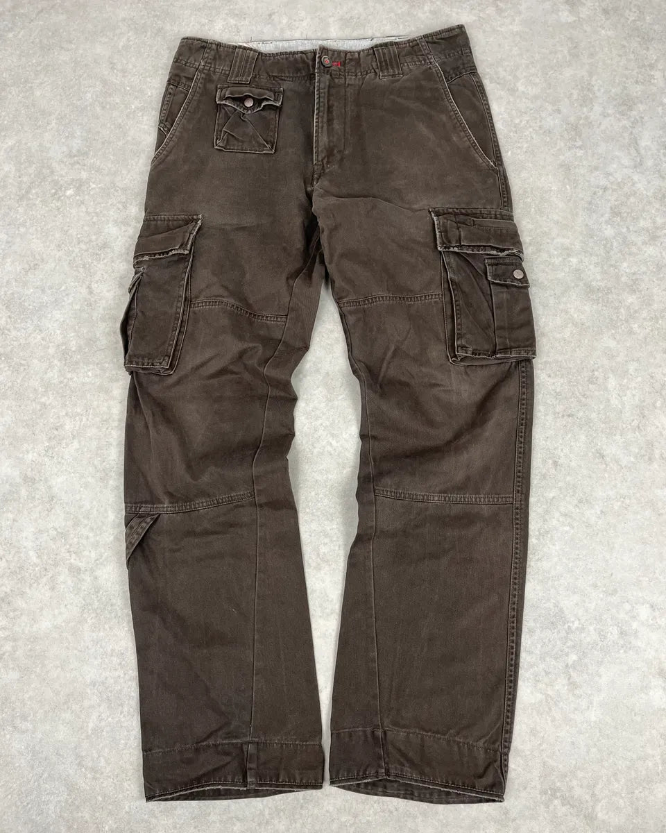 2000s Diesel Brown Utility Cargo Pants ZMOzBGK 0