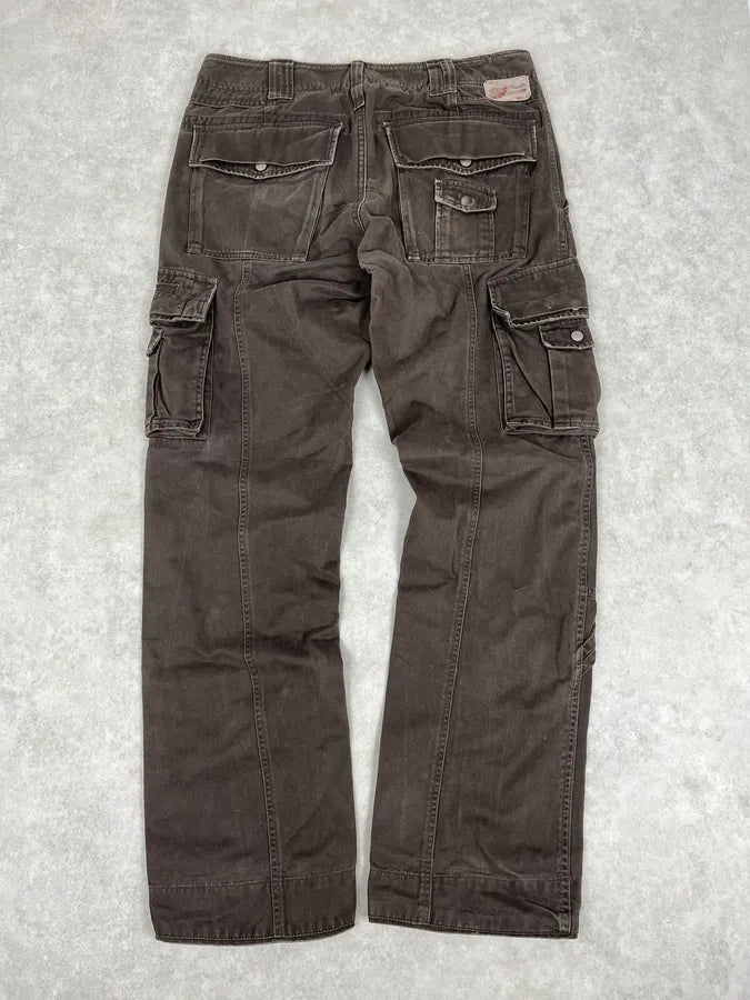 2000s Diesel Brown Utility Cargo Pants ZMOzBGK 6