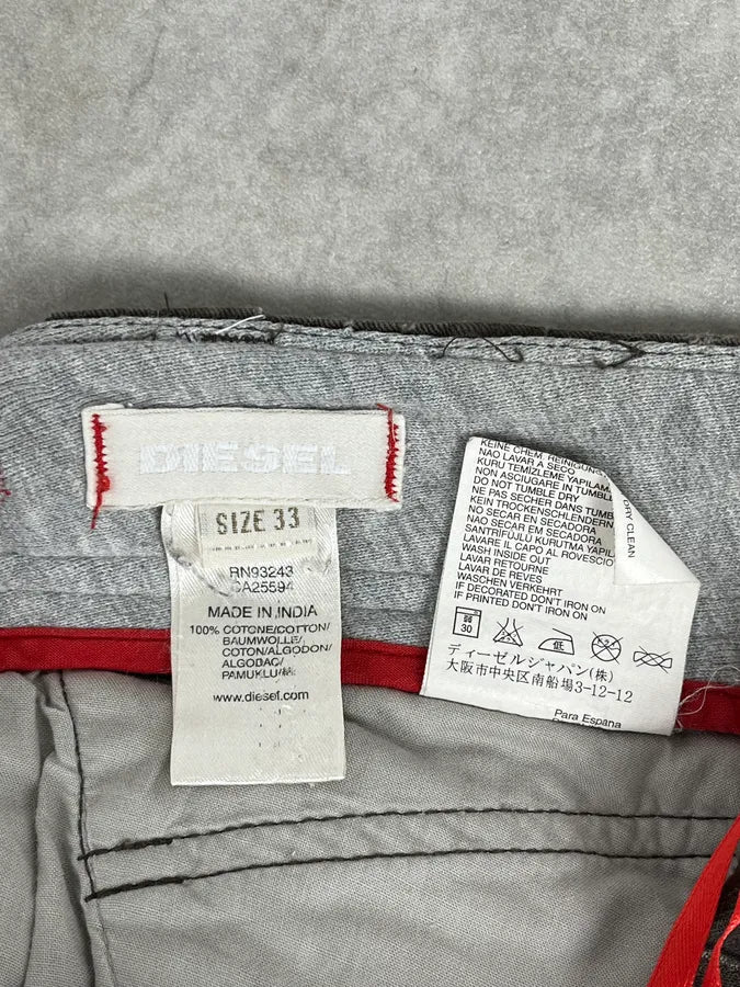 2000s Diesel Brown Utility Cargo Pants ZMOzBGK 10
