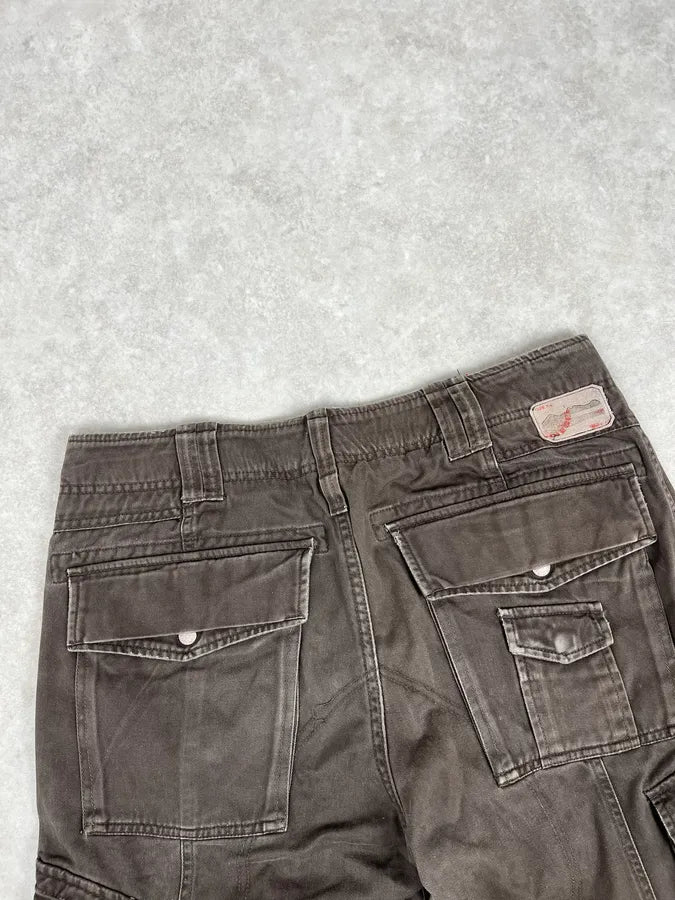 2000s Diesel Brown Utility Cargo Pants ZMOzBGK 7