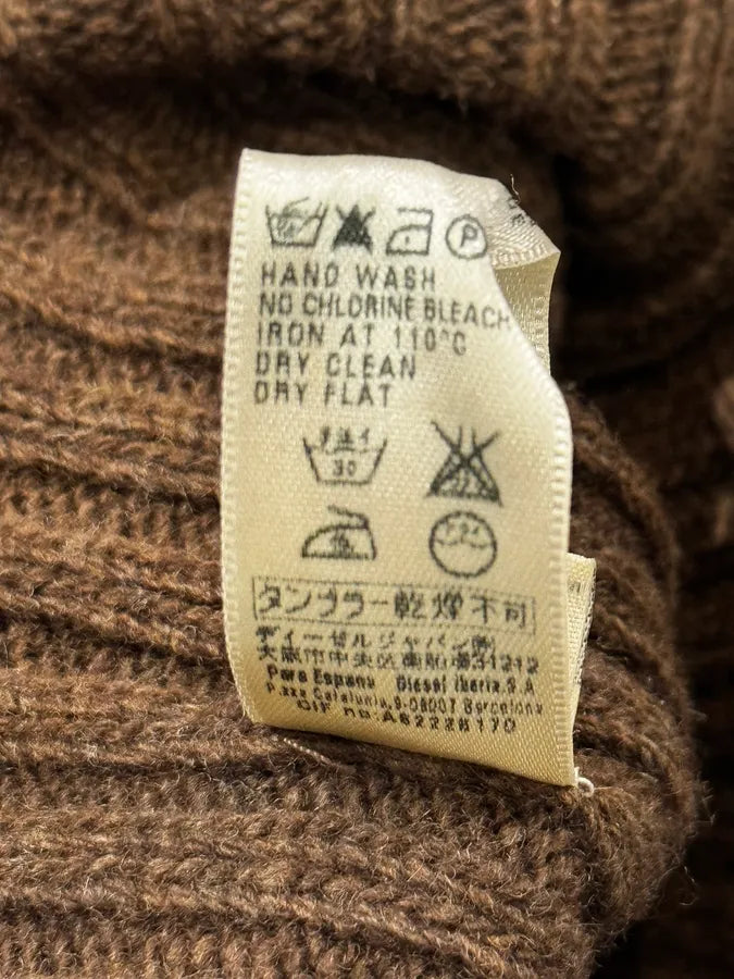 2000s Diesel Brown Wool Relaxed Cozy Beanie Cap TbyjJrk 7