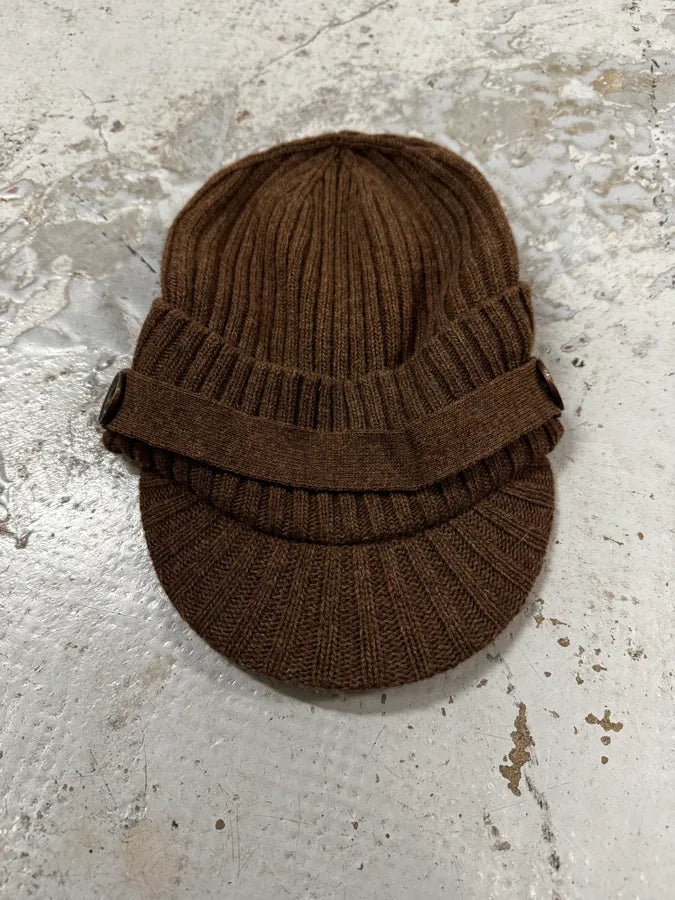 2000s Diesel Brown Wool Relaxed Cozy Beanie Cap TbyjJrk 5