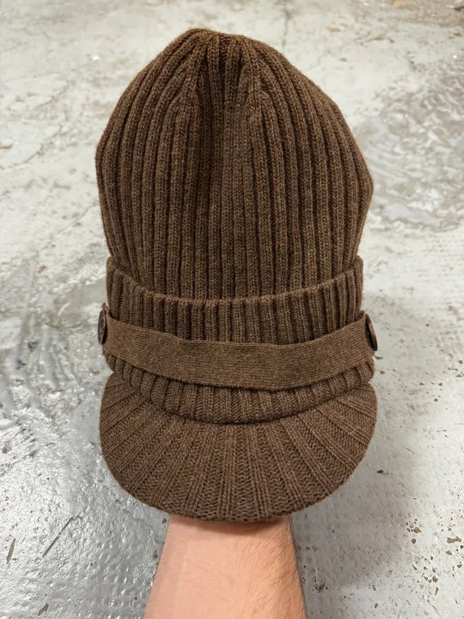 2000s Diesel Brown Wool Relaxed Cozy Beanie Cap TbyjJrk 2