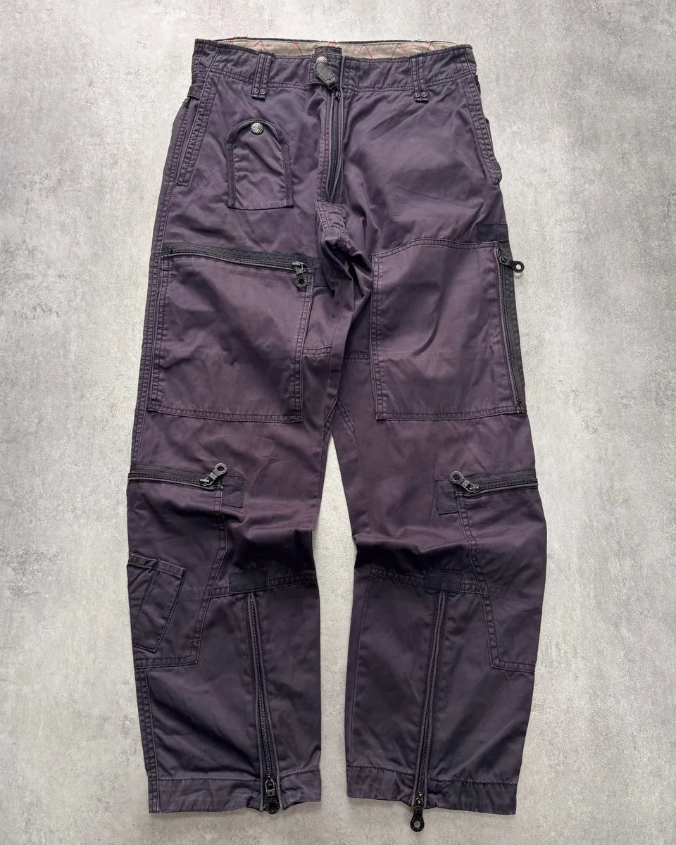 2000s Diesel Cargo Technical Purple Blue Pants uQgrWsn 0