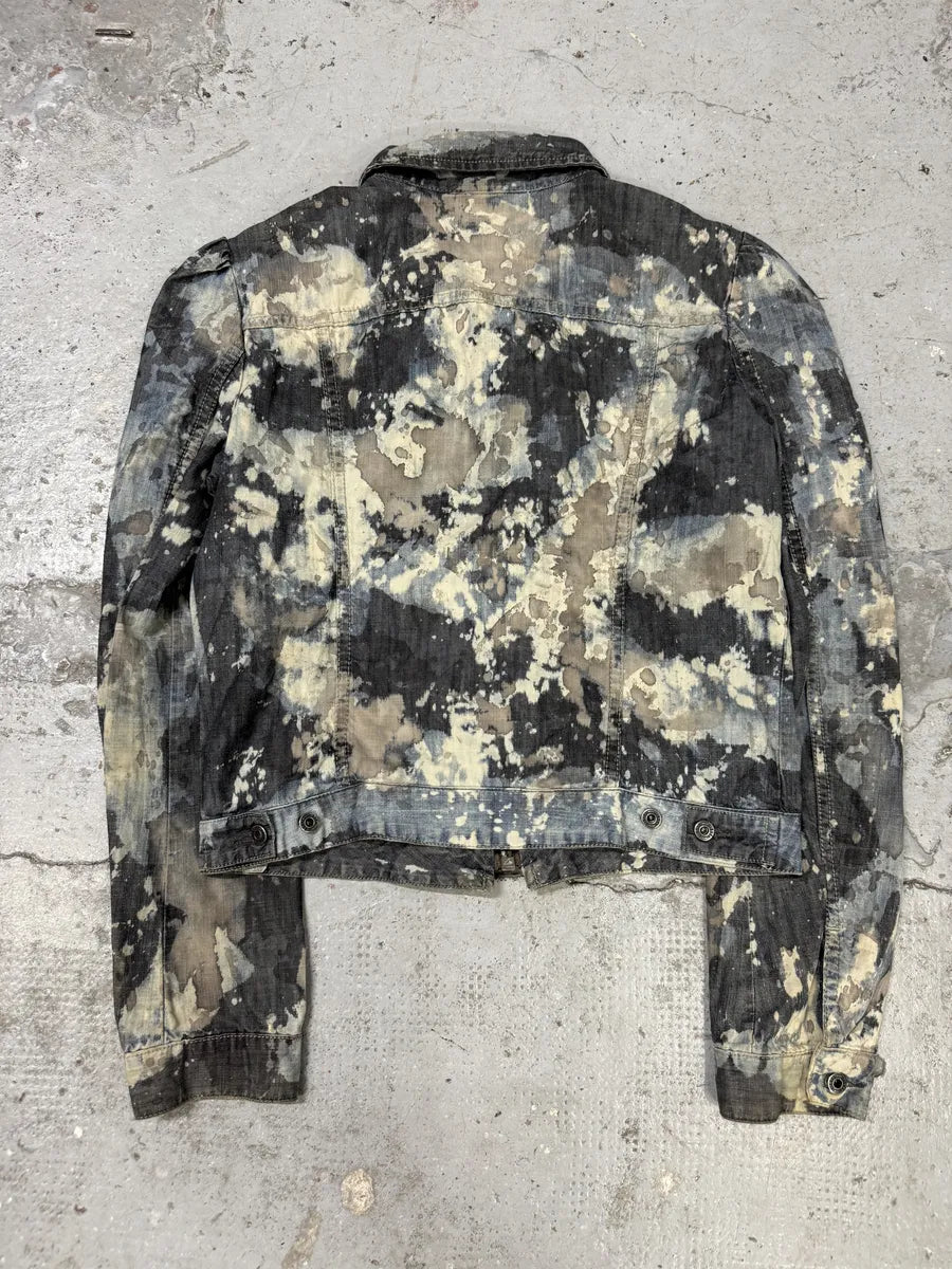 2000s Diesel Contemporary Full Splash Painted Denim Jacket hvpQBWQ 1
