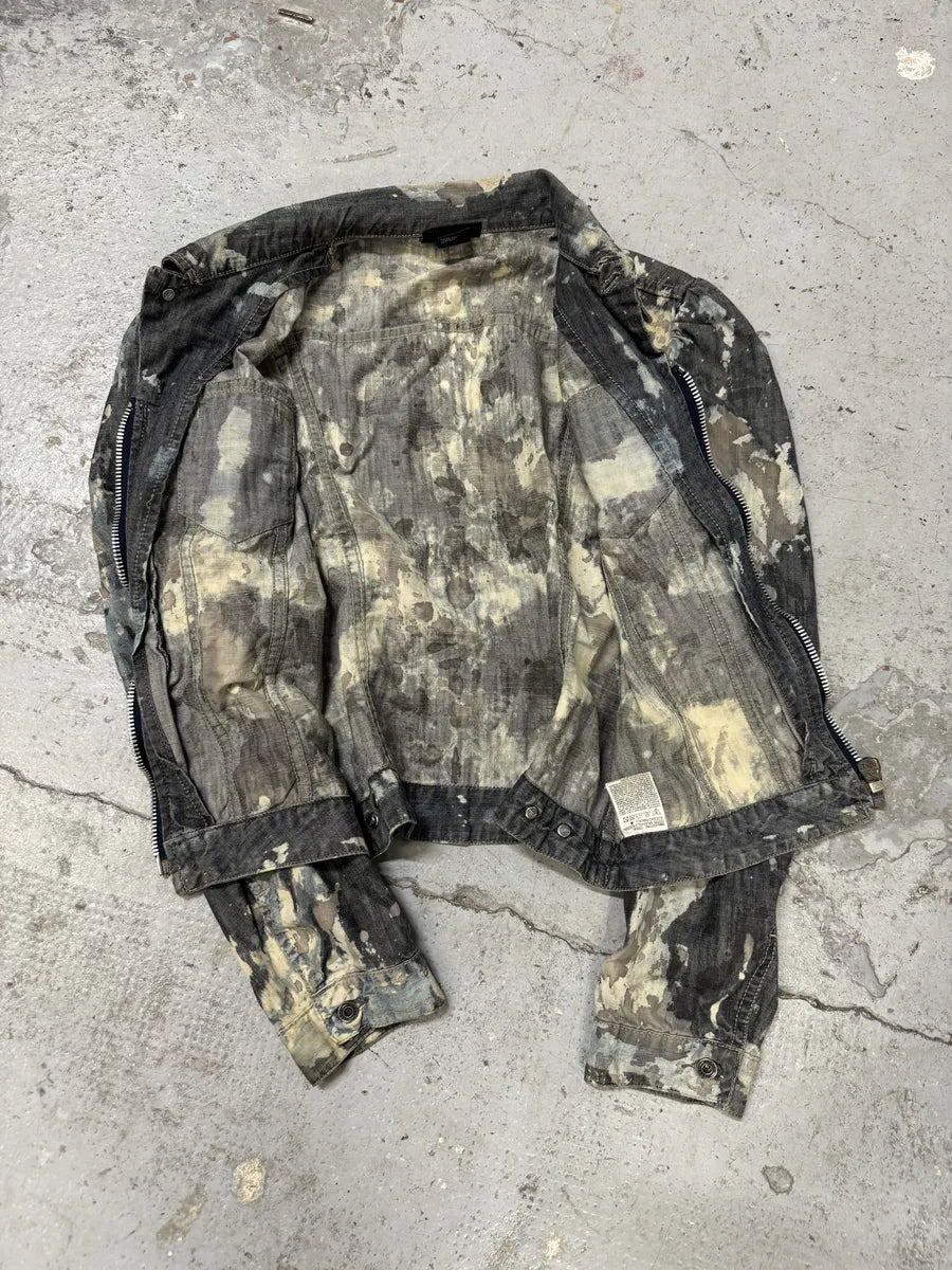 2000s Diesel Contemporary Full Splash Painted Denim Jacket hvpQBWQ 2