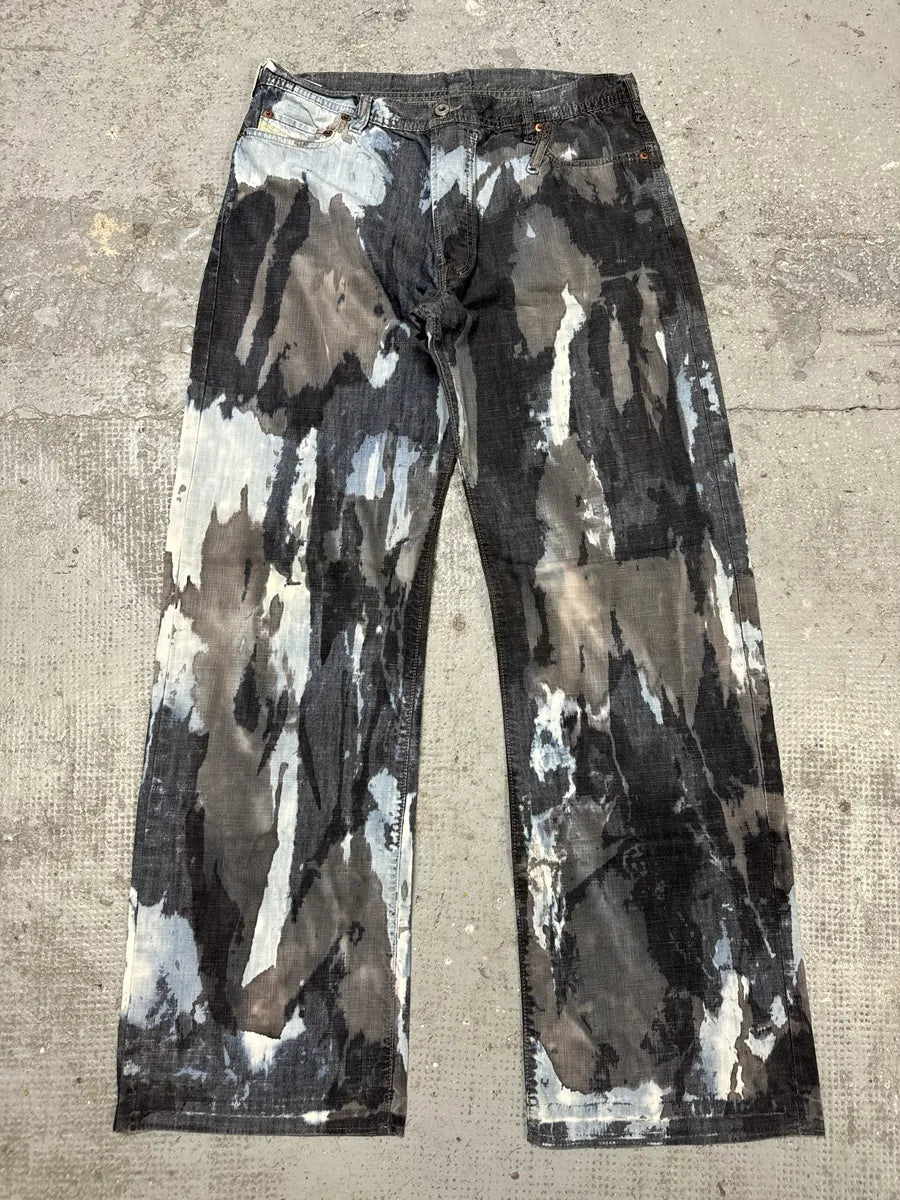 2000s Diesel Contemporary Full Splash Painted Effect Pants (M) DrxtpnG 4
