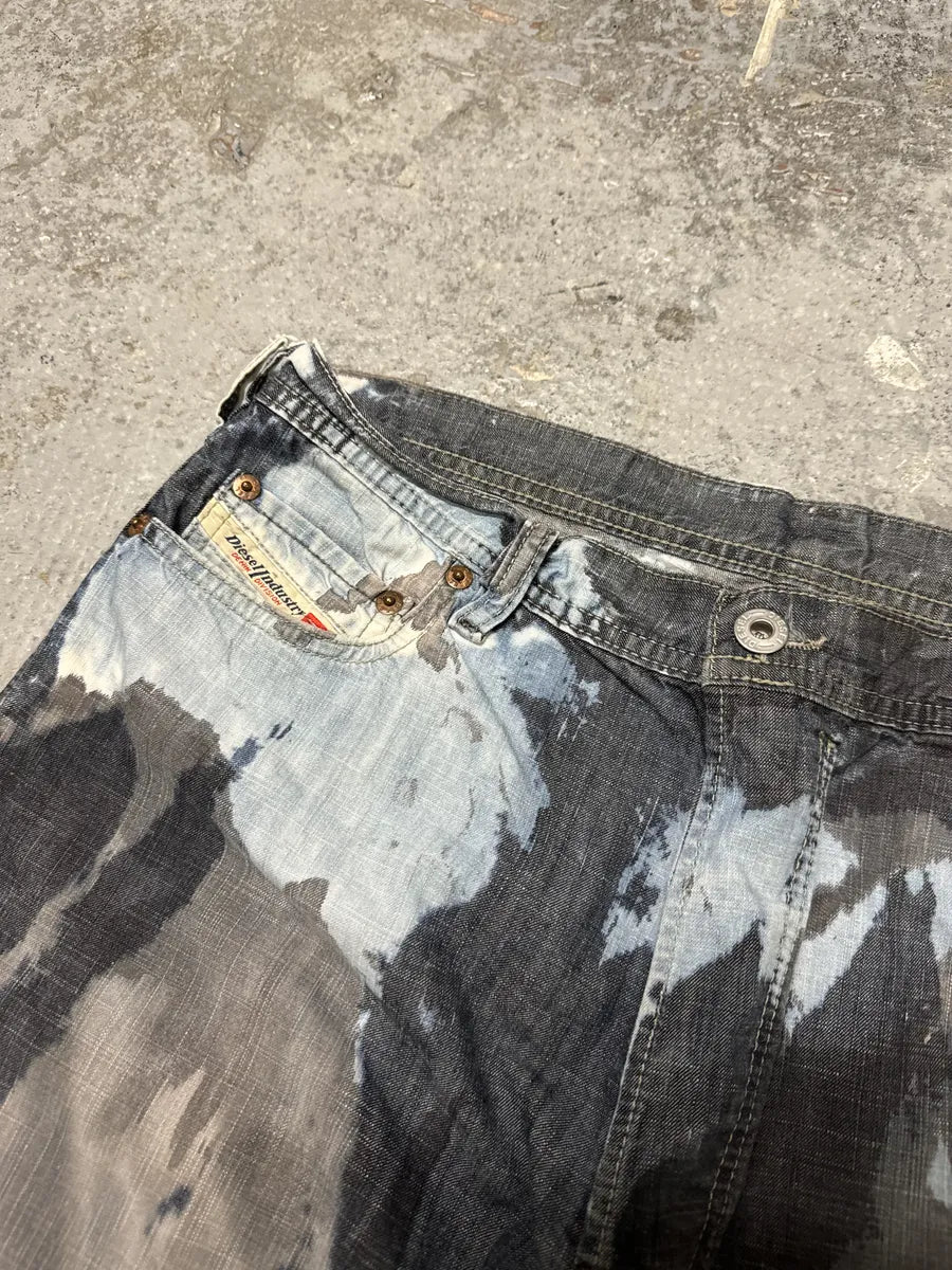 2000s Diesel Contemporary Full Splash Painted Effect Pants (M) DrxtpnG 6