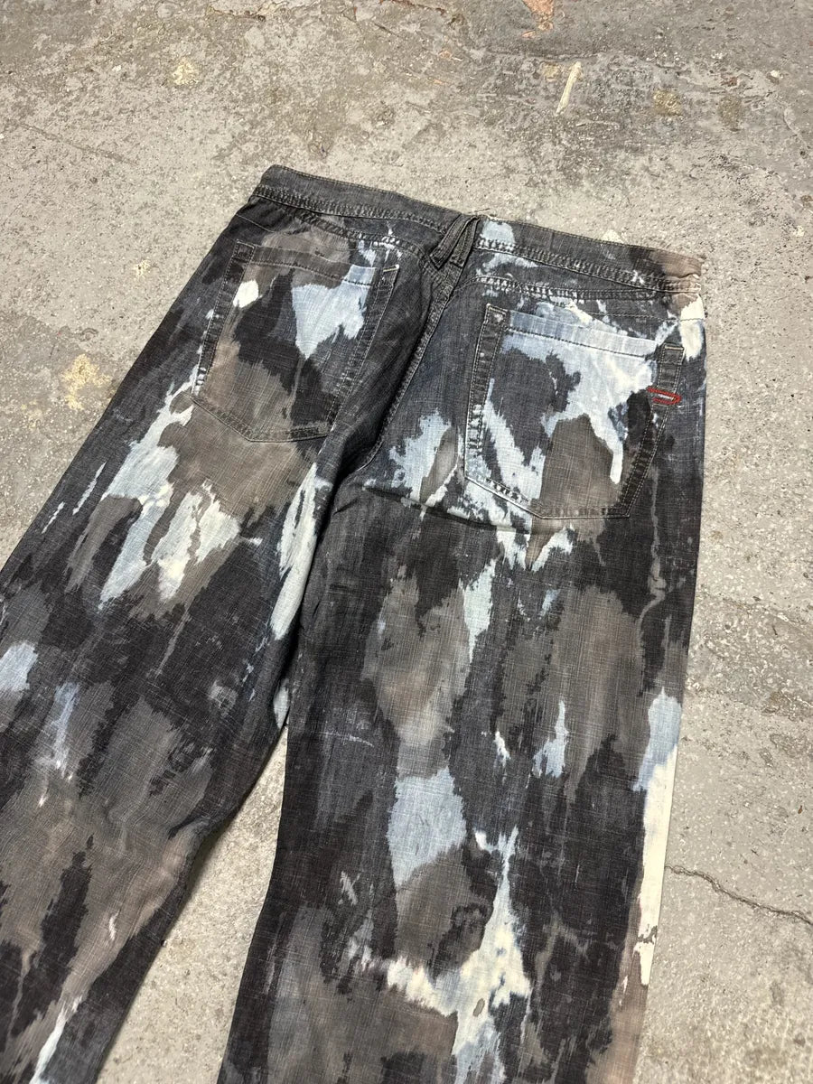 2000s Diesel Contemporary Full Splash Painted Effect Pants (M) DrxtpnG 9