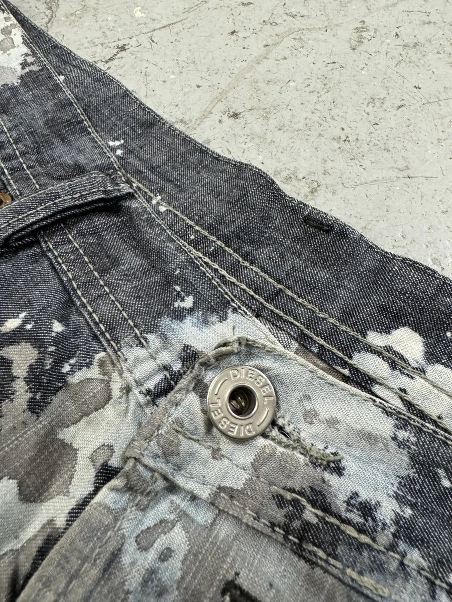 2000s Diesel Contemporary Full Splash Painted Effect Pants FpqoVzS 8