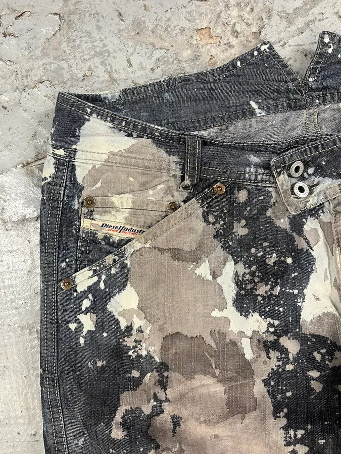 2000s Diesel Contemporary Full Splash Painted Effect Pants (M/L) KLLfNXN 8