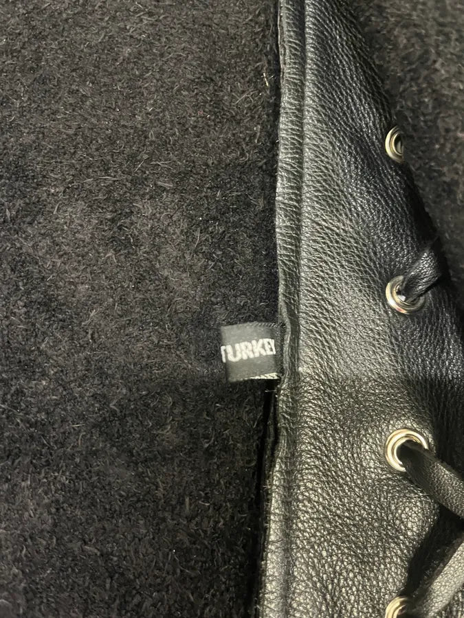 2000s Diesel Cowboy Black Leather Fringe Vest (M/L) 9