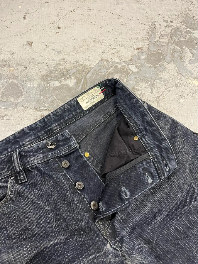 2000s Diesel Crack Navy Faded Jeans NFFkIcc 10