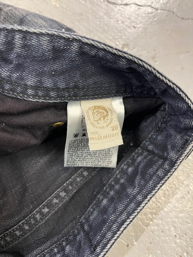 2000s Diesel Crack Navy Faded Jeans NFFkIcc 12