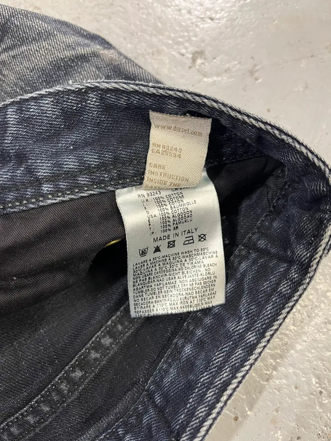 2000s Diesel Crack Navy Faded Jeans NFFkIcc 13