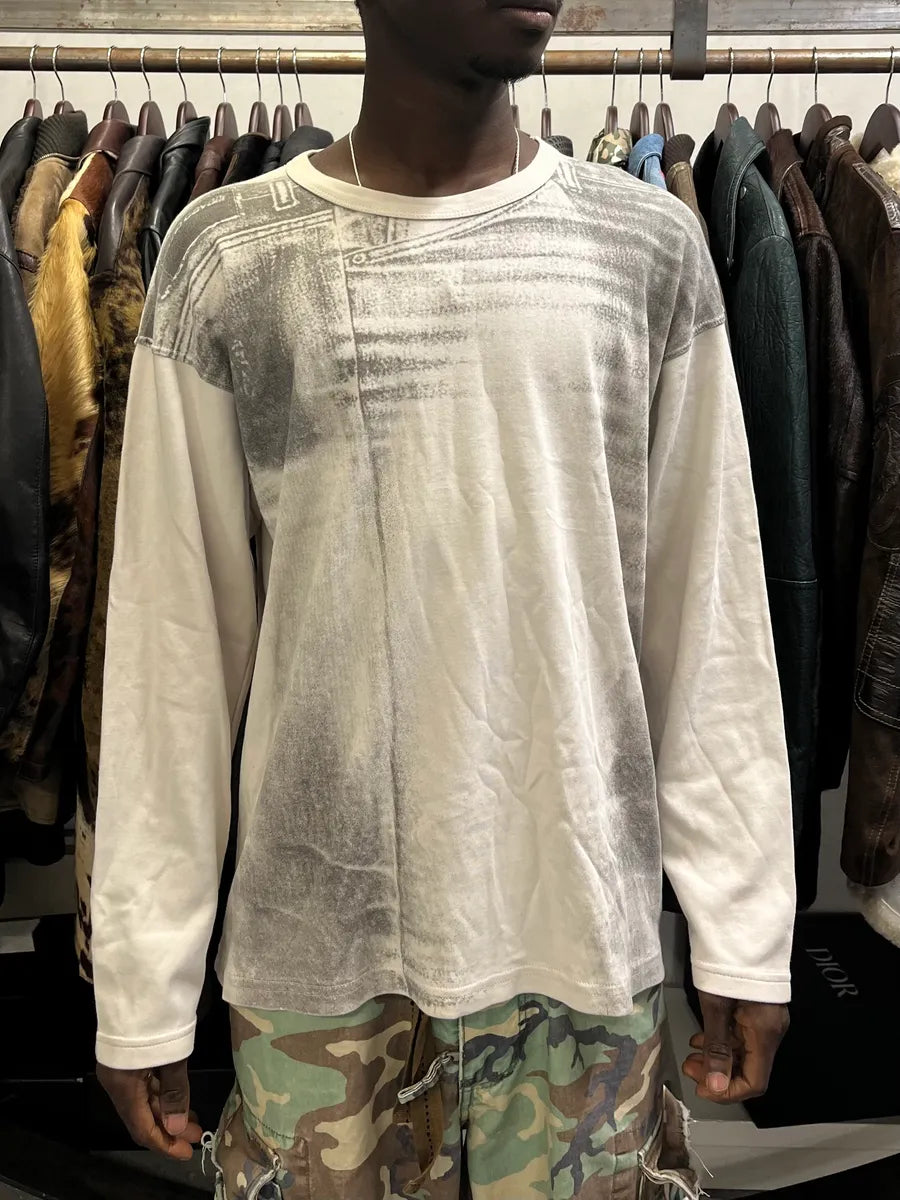 2000s Diesel Denim Trompe L’Oeil White Longsleeves fiOqFis 1