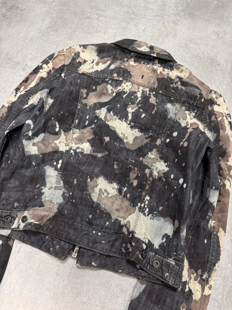 2000S Diesel Dirty Bleached Dyed Cropped Jacket yEsuwin 2