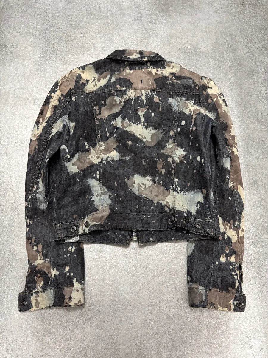 2000S Diesel Dirty Bleached Dyed Cropped Jacket yEsuwin 3