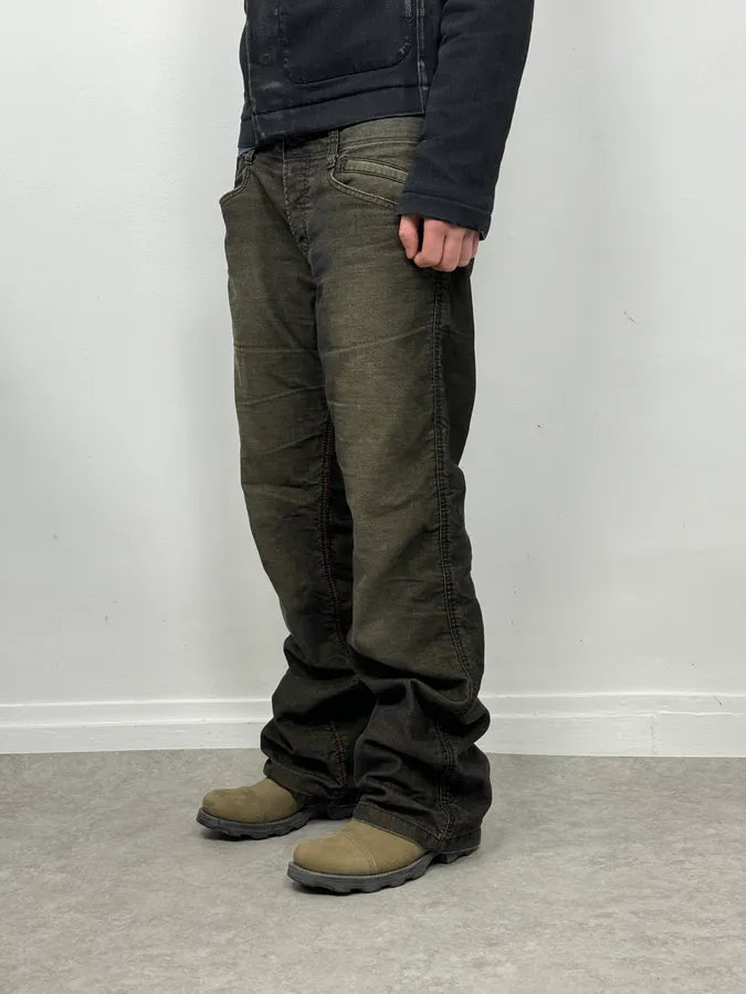 2000s Diesel Faded Black Grey Denim Pants eTiIIFV 3