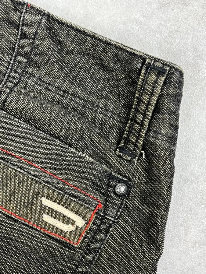 2000s Diesel Faded Black Grey Denim Pants eTiIIFV 9