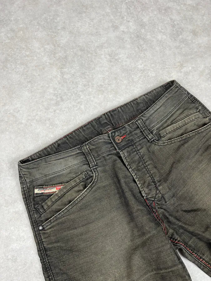 2000s Diesel Faded Black Grey Denim Pants eTiIIFV 5