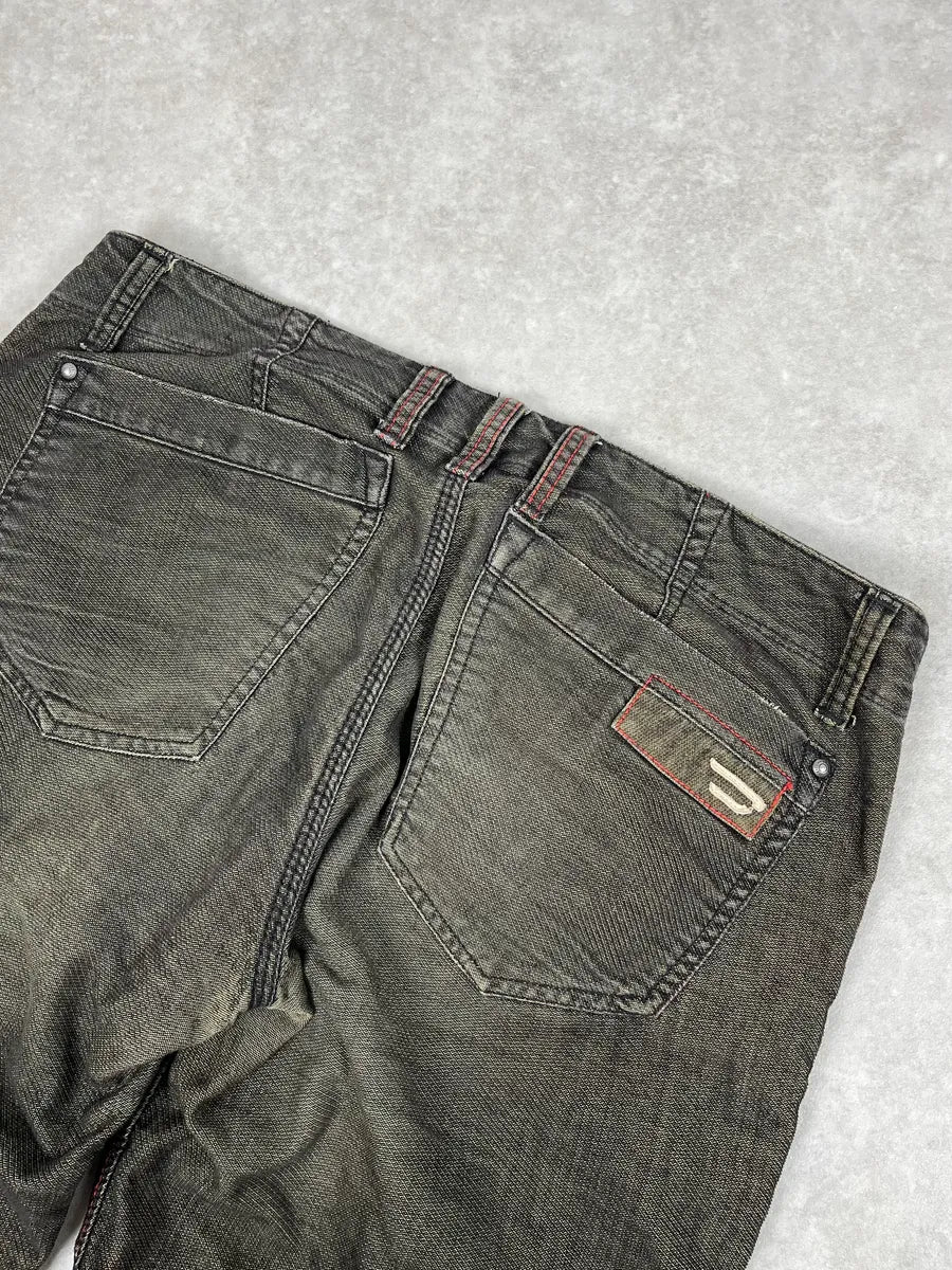 2000s Diesel Faded Black Grey Denim Pants eTiIIFV 7