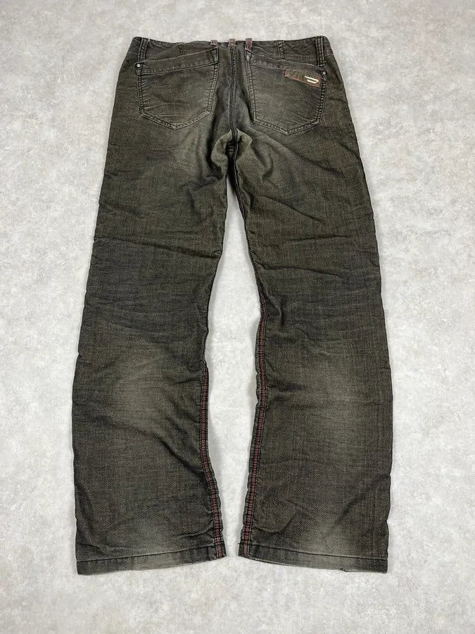 2000s Diesel Faded Black Grey Denim Pants eTiIIFV 6