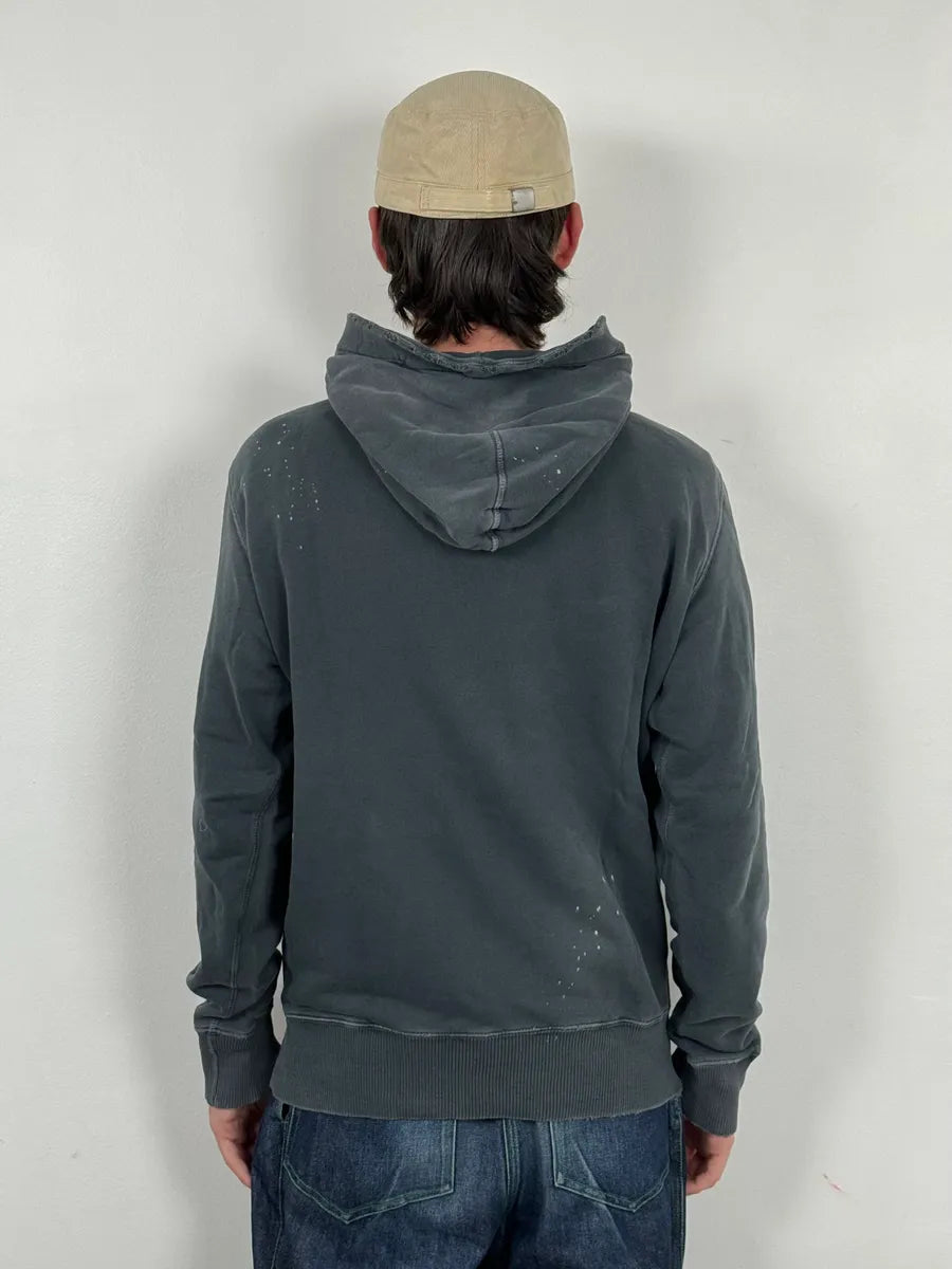 2000s Diesel Faded Grey Graphic Hoodie rnnYKUo 4