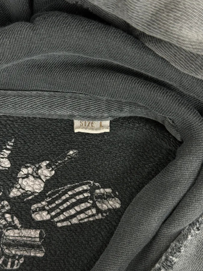 2000s Diesel Faded Grey Graphic Hoodie rnnYKUo 7