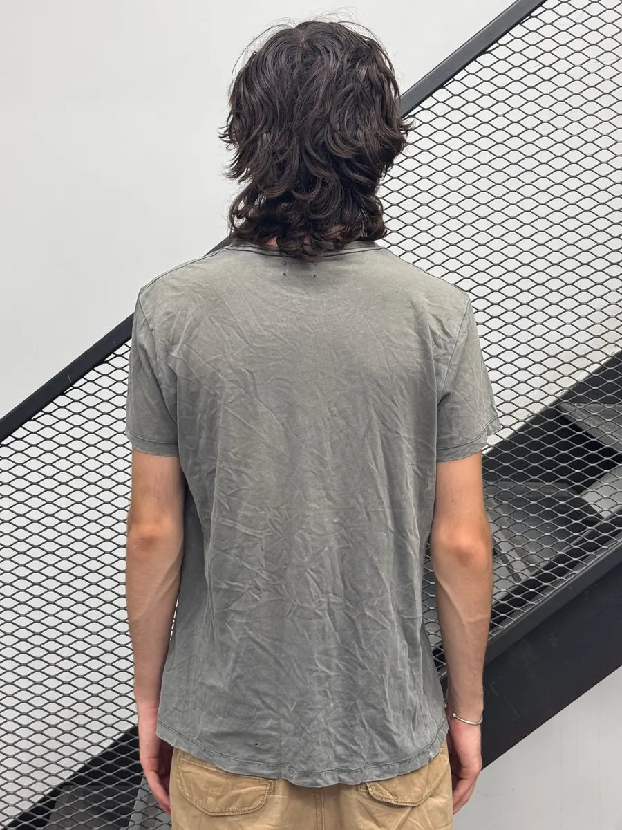 2000s Diesel Fingerprint Faded Grey T-Shirt vvCdybX 1
