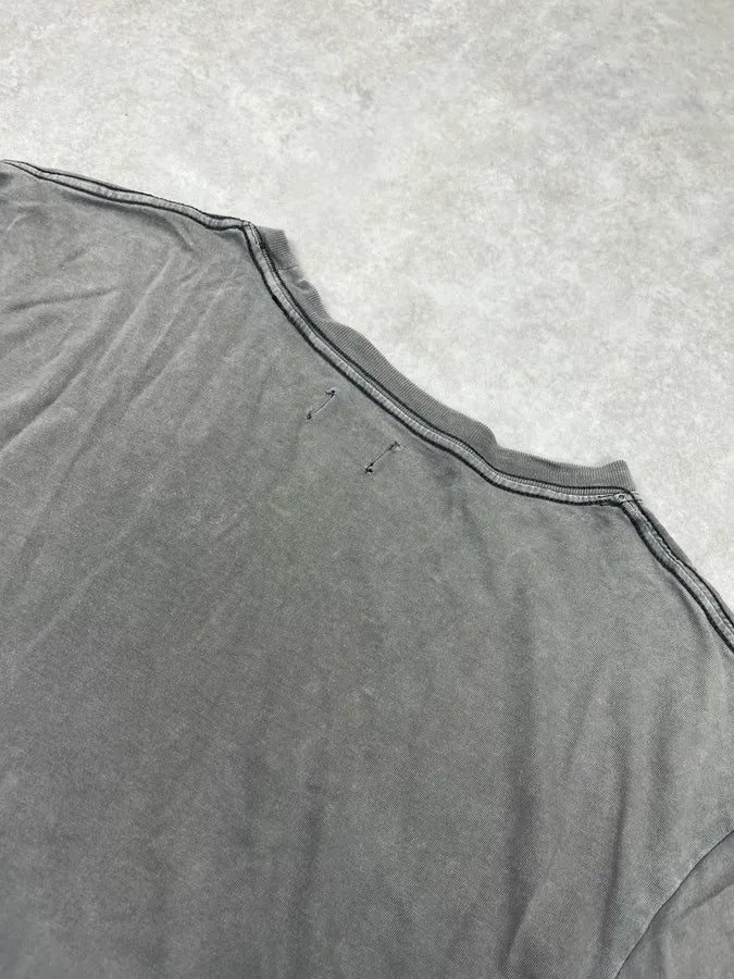2000s Diesel Fingerprint Faded Grey T-Shirt vvCdybX 7